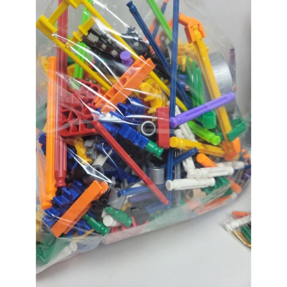 K'nex Building Pieces and Parts Wheels Corners Rods Spokes 8 lb bulk lot BOOKS